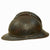 Original Romanian Issue French WWI Model 1915 Adrian Helmet in Horizon Blue with King Ferdinand Badge Original Items