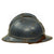 Original French WWI Model 1915 Adrian Helmet in Horizon Blue with RF Engineer Badge - Complete Original Items