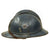 Original French WWI Model 1915 Adrian Helmet in Horizon Blue with RF Engineer Badge - Complete Original Items