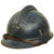 Original French WWI Model 1915 Adrian Helmet in Horizon Blue with RF Engineer Badge - Complete Original Items