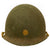 Original U.S. WWII Named 1944 McCord Front Seam Swivel Bale M1 Helmet With CAPAC Liner Both With Painted Rank Insignia - U.S. Army Major Original Items