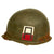 Original U.S. WWII 1st US Army Ordnance Painted 1942 M1 McCord Front Seam Fixed Bale Helmet with Westinghouse Liner - Complete Original Items