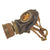 Original Imperial German WWI M1917 Ledermaske Gas Mask with Rare Ersatz Wooden Canister & Filter - dated 1918 Original Items