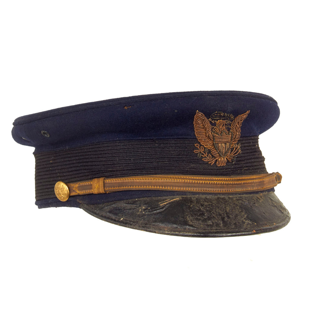 Original U.S. Philippine-American War US Army Officer’s M1902 Visor Cap With Direct Embroidered Bullion Insignia Original Items