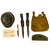 Original German WWII USGI Named Bring Back Grouping with Certificate - Single Decal Heer M40 Helmet, Overseas Cap, 2x 98K bayonets & More Original Items