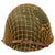 Original U.S. WWII 1944 McCord Front Seam Swivel Bale M1 Helmet with Net and Westinghouse Liner Original Items