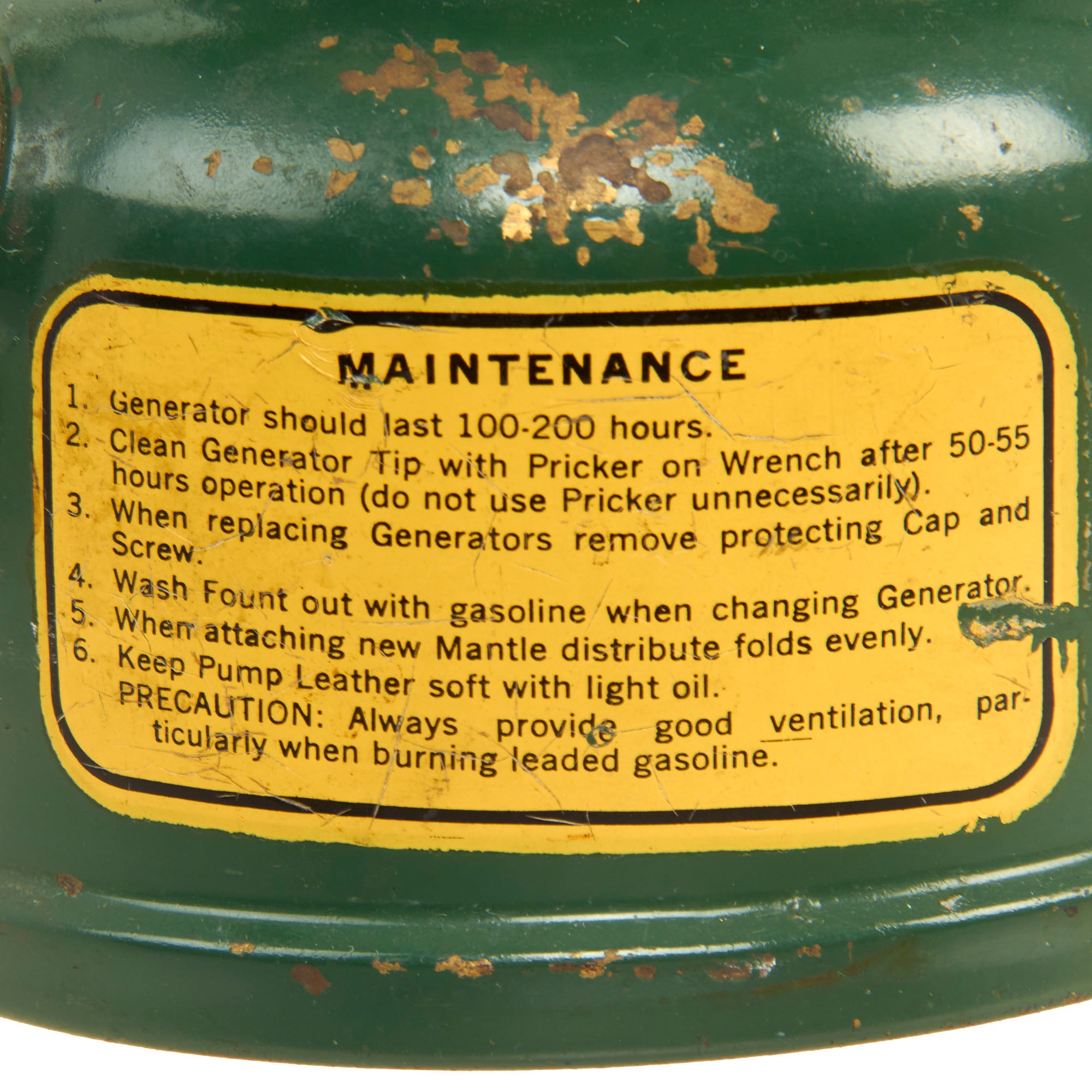 Original U.S. WWII 1945 Dated Coleman 252 Milspec Gasoline Lantern