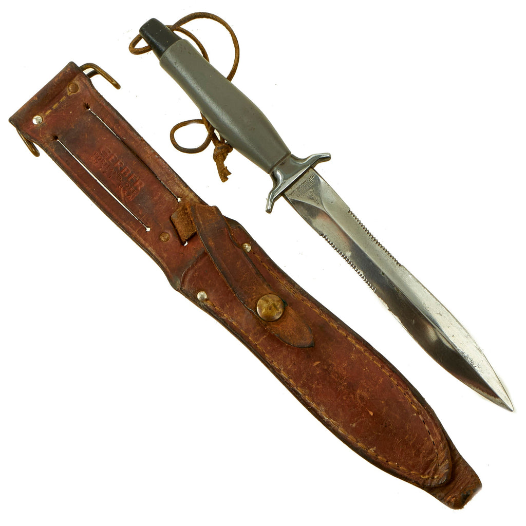Original U.S. Vietnam War Gerber MkII Fighting Survival Knife with Scabbard - Serial 035224 Made in 1974 Original Items