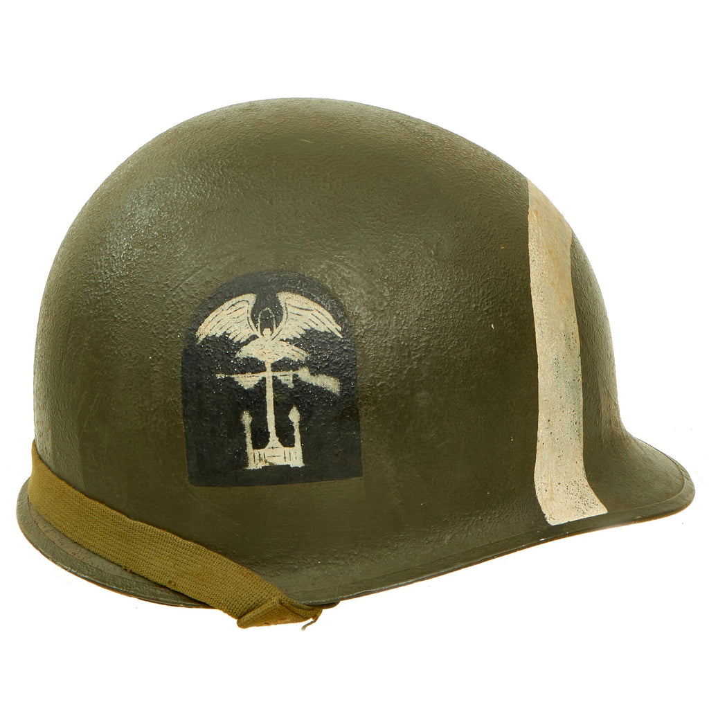 Original WWII U.S. Engineer Special Brigade 1942 M1 McCord Fixed Bale Helmet with Rare Inland Liner Original Items