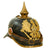 Original WWI Imperial German Prussian Complete M1895 Landwehr Reserve Infantry EM NCO Pickelhaube Spiked Helmet - Dated 1904 and Regiment Marked for Fusilier Regiment Queen Victoria of Sweden, 1st Pomeranian Infantry Nr. 34 Original Items