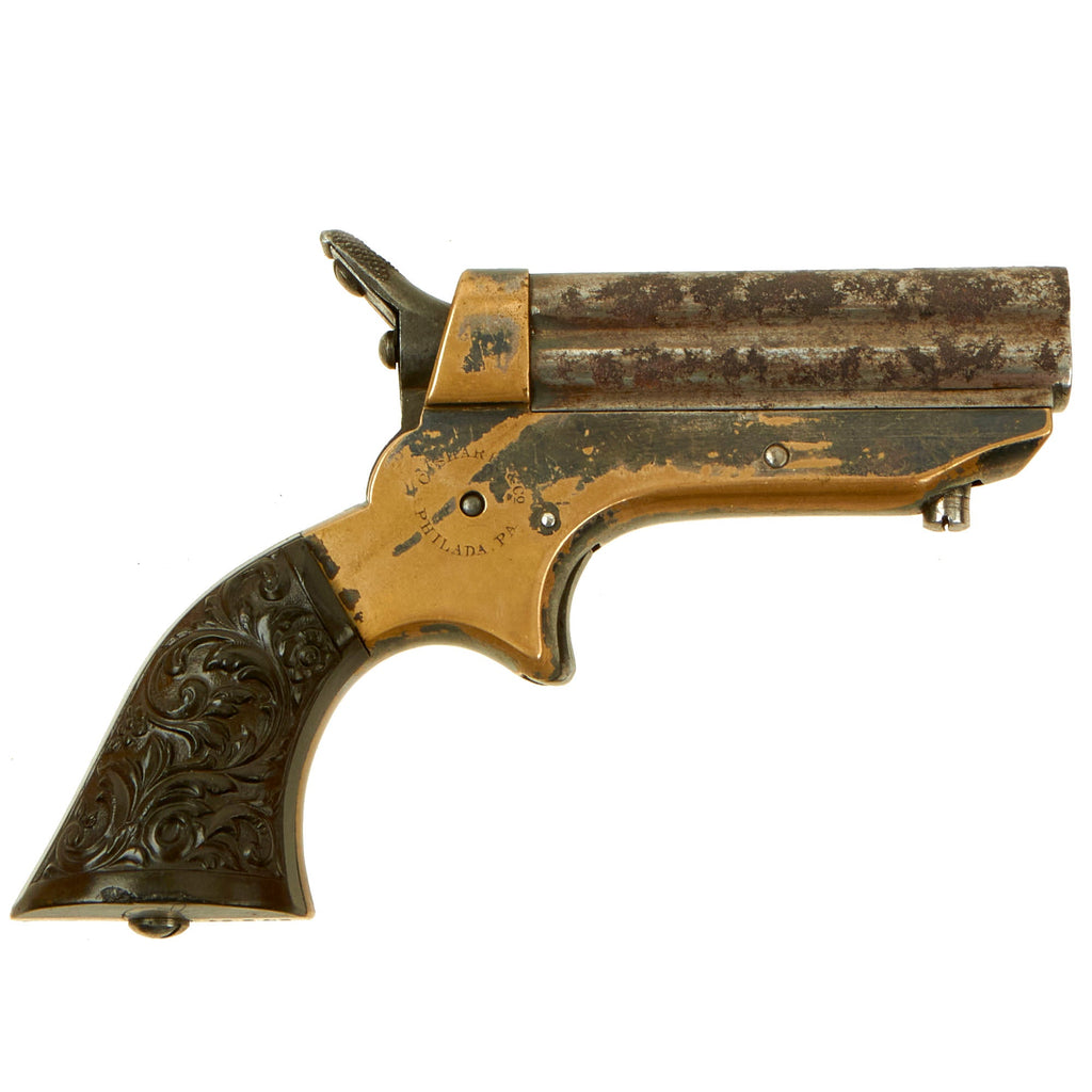 Original U.S. Sharps Model 1A .22 Rimfire 4 Barrel Brass Frame Pepperbox Pistol - Serial 57651 Original Items