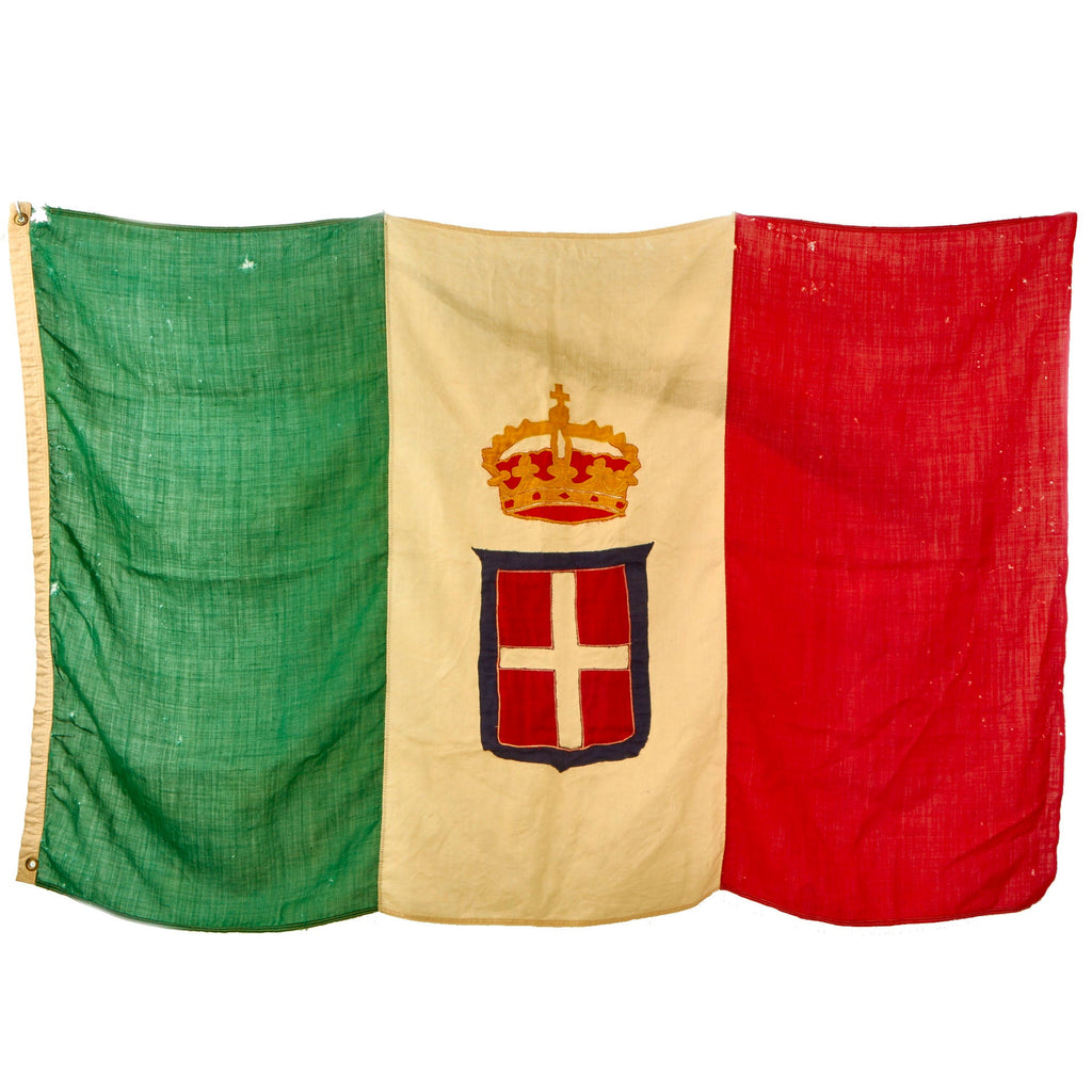 Original Italian WWII Royal Italian Naval Ensign Flag - 44” x 72” Original Items