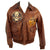 Original U.S. WWII 90th Bomb Group “Jolly Rogers” Painted A-2 Leather Flight Jacket Original Items