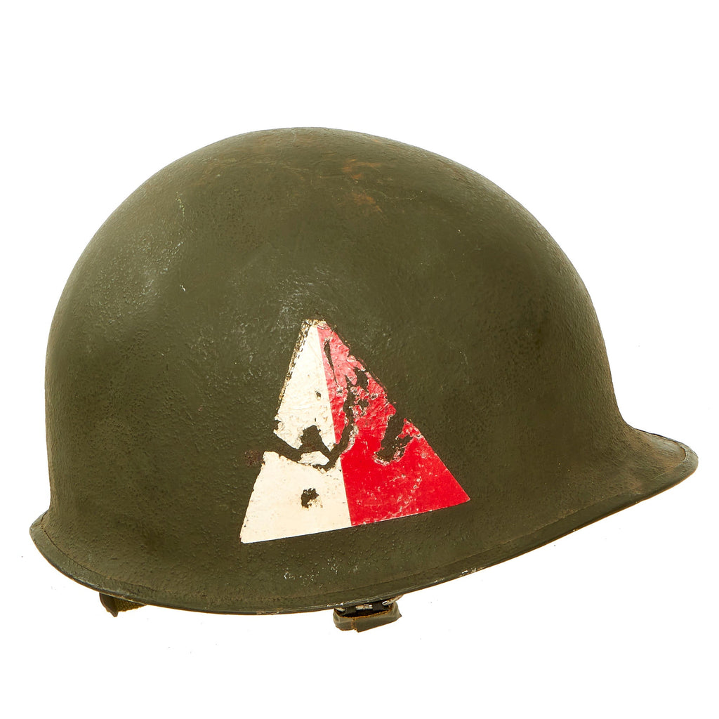 Original WWII U.S. Early War Produced - Early Vietnam McCord Front Seam Fixed Bale M1 Helmet with Westinghouse Liner - Complete Original Items