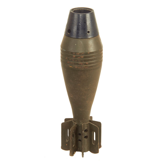 Original U.S. WWII Era M49A2 60mm Deactivated Mortar Round with Bakelite Fuse with Original Paint - Inert Original Items