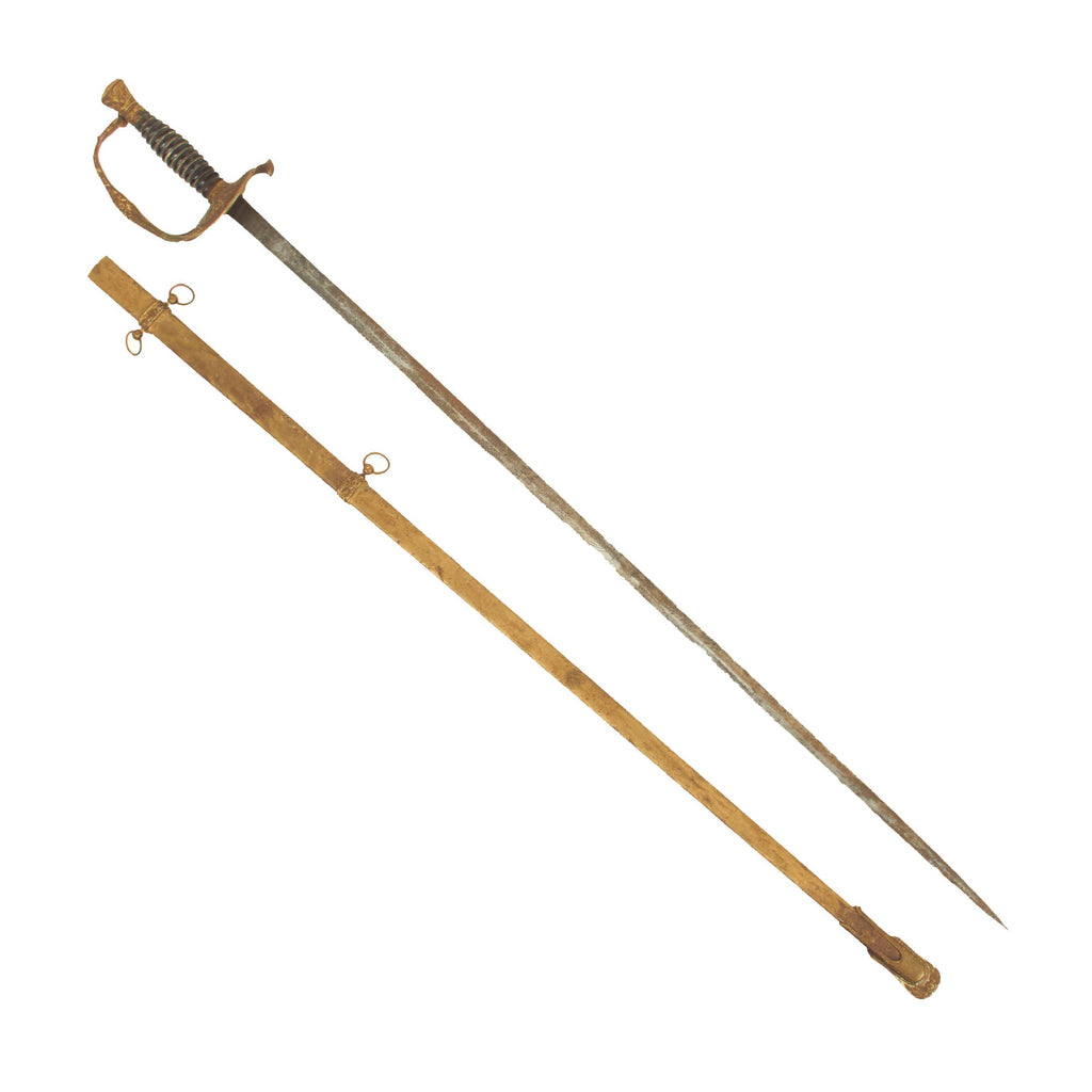 Original U.S. Indian Wars Model 1860 US Army Staff and Field Officer Sword With Scabbard Original Items