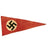 Original German WWII NSDAP National Socialist Large Pennant & Small Flag Set Original Items