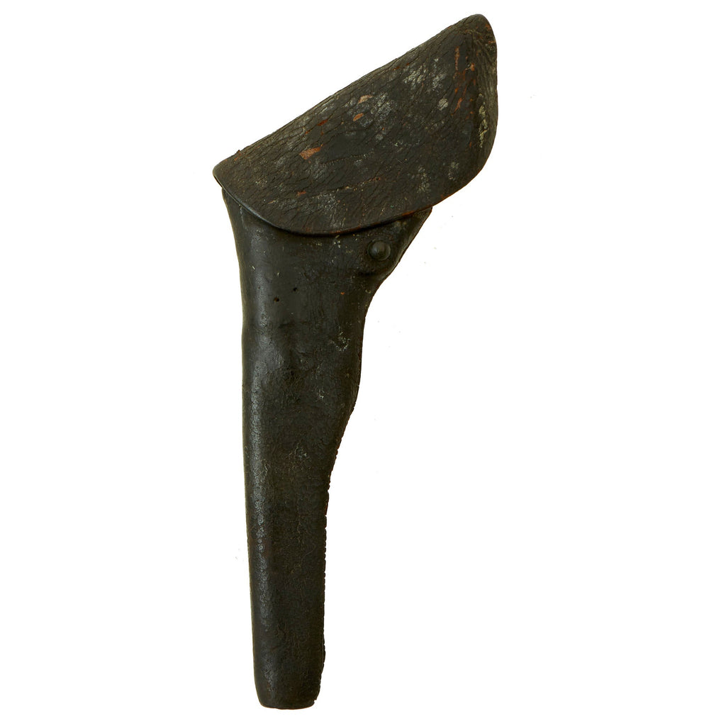 Original U.S. Civil War Private Purchase Black Leather Flap Holster for Full Size Percussion Revolvers by The Moyer Firm - Circa 1860 Original Items