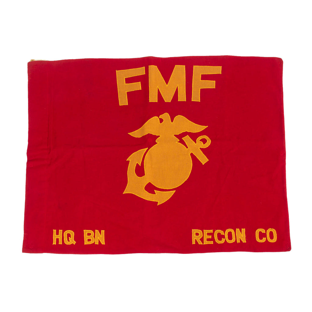 Original U.S. Vietnam War Era US Marine Corps, Fleet Marine Force, Recon Company Guidon - 28” x 22” Original Items