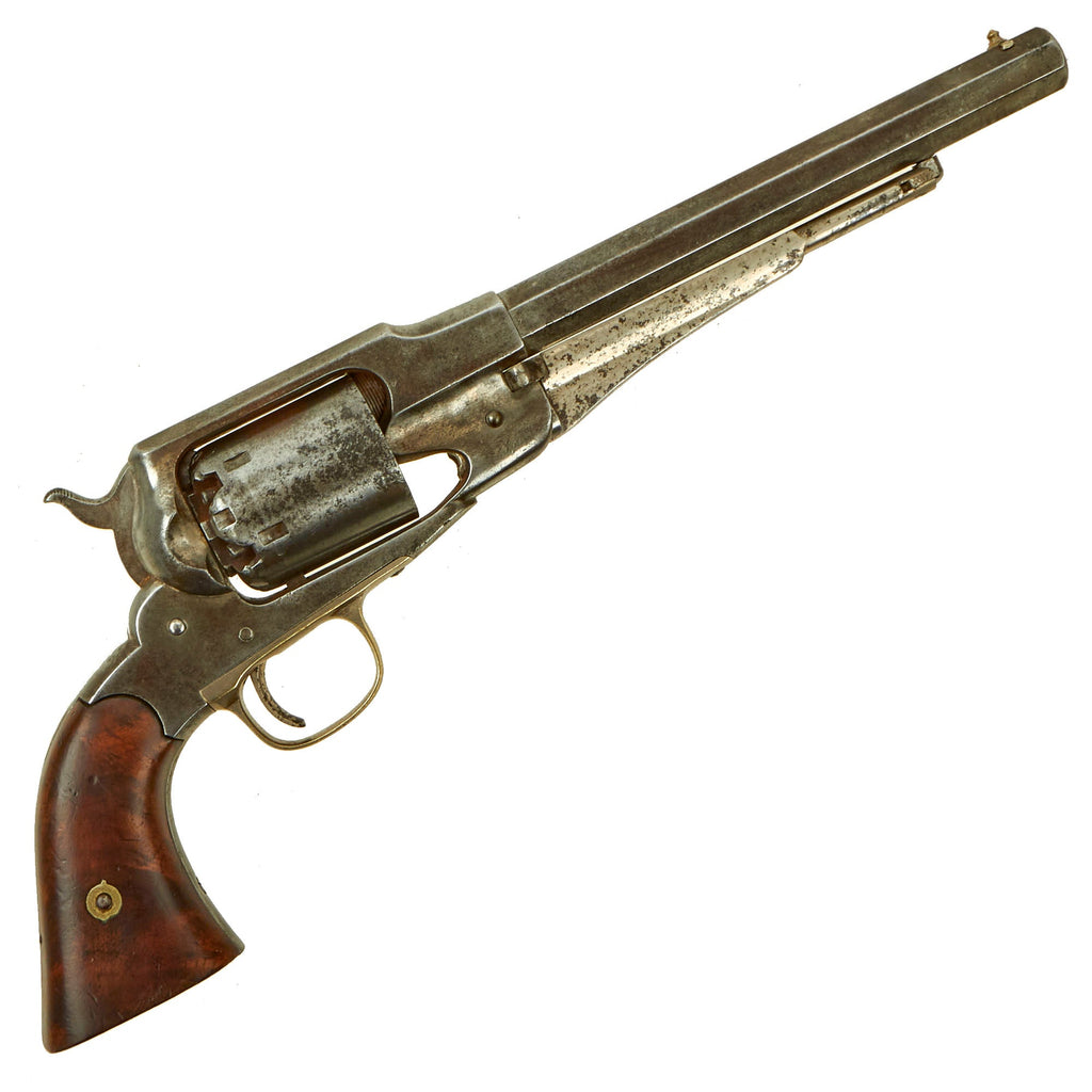Original U.S. Civil War Early Remington New Model 1863 Army .44cal Percussion Revolver with Custom Curly Walnut Grips - Serial 15751 Original Items