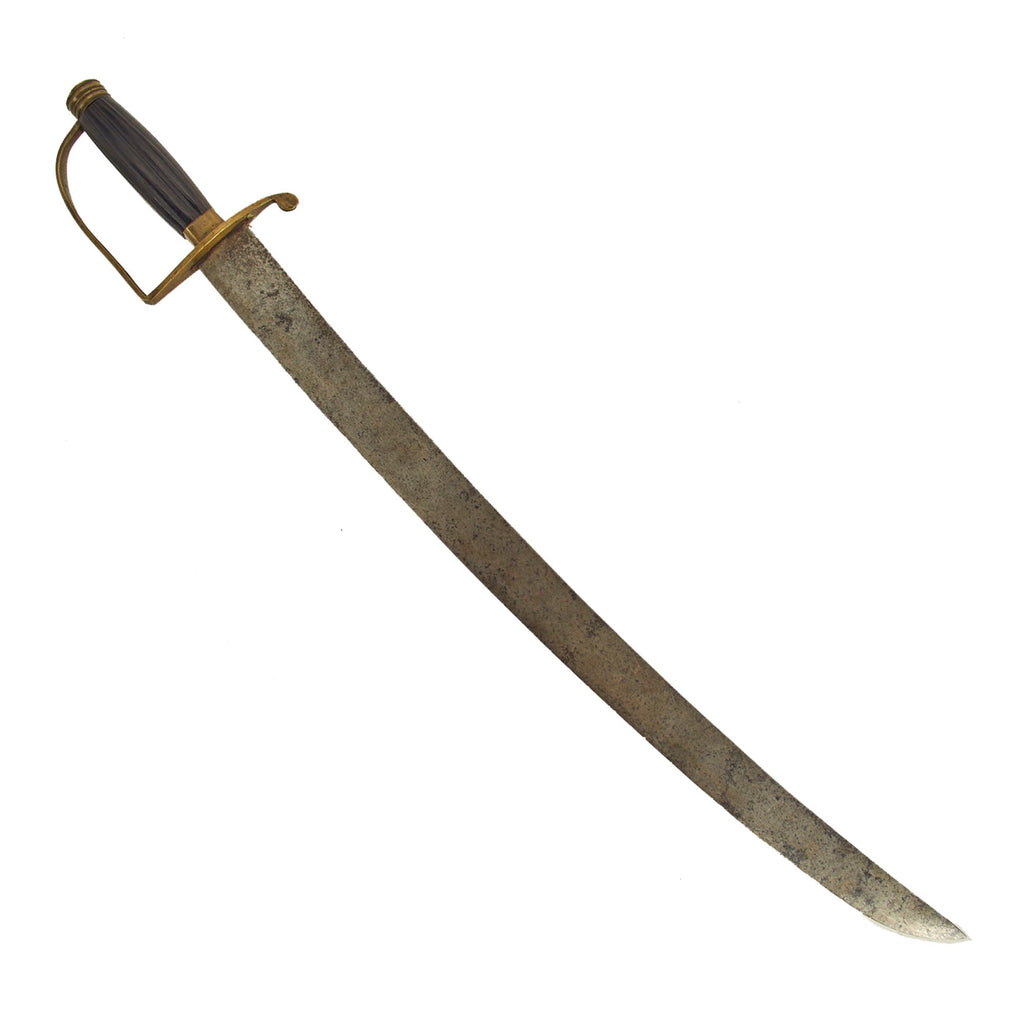 Original U.S. Revolutionary War American Officer’s “Cutting” Hanger Sword With Ebony Grip Original Items