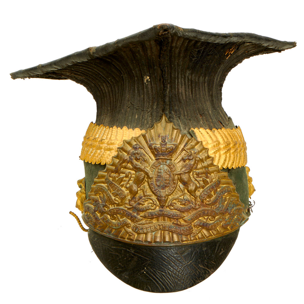 Original British Victorian Crimean War Era 16th Queen's Lancers Other Ranks Tschapka Helmet Original Items