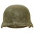 Original German WWII "Attic Find" M40 Single Decal Army Heer Helmet with 56cm Liner & Chinstrap - ET64 Original Items