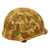 Original U.S. WWII / Korean War USMC M1 Helmet Complete with Liner and USMC Blue Anchor Cover Original Items