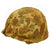 Original U.S. WWII / Korean War USMC M1 Helmet Complete with Liner and USMC Blue Anchor Cover Original Items