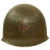 Original U.S. WWII PTO Medic Marked 1943 M1 McCord Front Seam Fixed Bale Helmet With CAPAC Liner Original Items