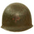 Original U.S. WWII PTO Medic Marked 1943 M1 McCord Front Seam Fixed Bale Helmet With CAPAC Liner Original Items