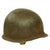 Original U.S. WWII PTO Medic Marked 1943 M1 McCord Front Seam Fixed Bale Helmet With CAPAC Liner Original Items