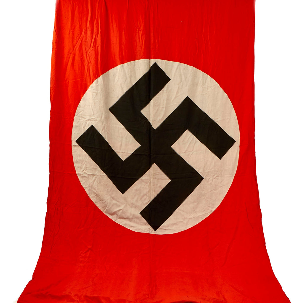 Original German WWII NSDAP Double Sided Large National Political Building Banner - 232" x 53" Original Items