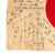 Original Japanese WWII Hand Painted Cloth Good Luck Flag - 45” x 32” Original Items