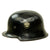 Original German WWII M34 Square Dip NSDAP Double Decal Civic Police Steel Helmet with 57cm Liner - Ordnungspolizei Original Items