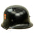 Original German WWII M34 Square Dip NSDAP Double Decal Civic Police Steel Helmet with 57cm Liner - Ordnungspolizei Original Items