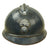 Original French WWI Issue Model 1915 Adrian Helmet in Horizon Blue with RF Badge and Early First Pattern Liner Original Items