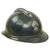 Original French WWI Issue Model 1915 Adrian Helmet in Horizon Blue with RF Badge and Early First Pattern Liner Original Items