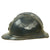 Original French WWI Issue Model 1915 Adrian Helmet in Horizon Blue with RF Badge and Early First Pattern Liner Original Items