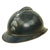 Original French WWI Issue Model 1915 Adrian Helmet in Horizon Blue with RF Badge and Early First Pattern Liner Original Items
