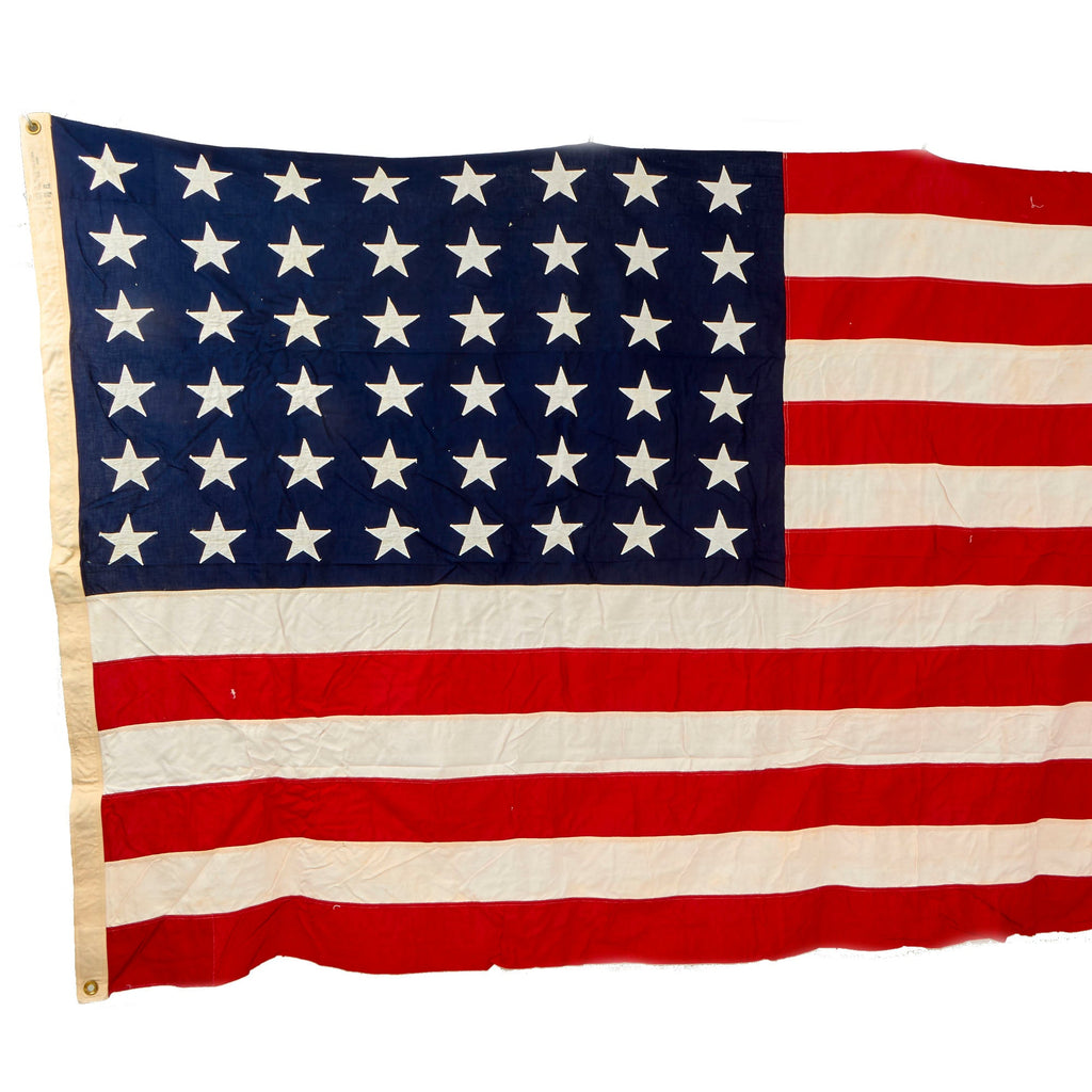 Original U.S. WWII Era 48 Star Canvas Flag by Valley Forge Flag Co. - 5 x 9 ½ ft. Original Items