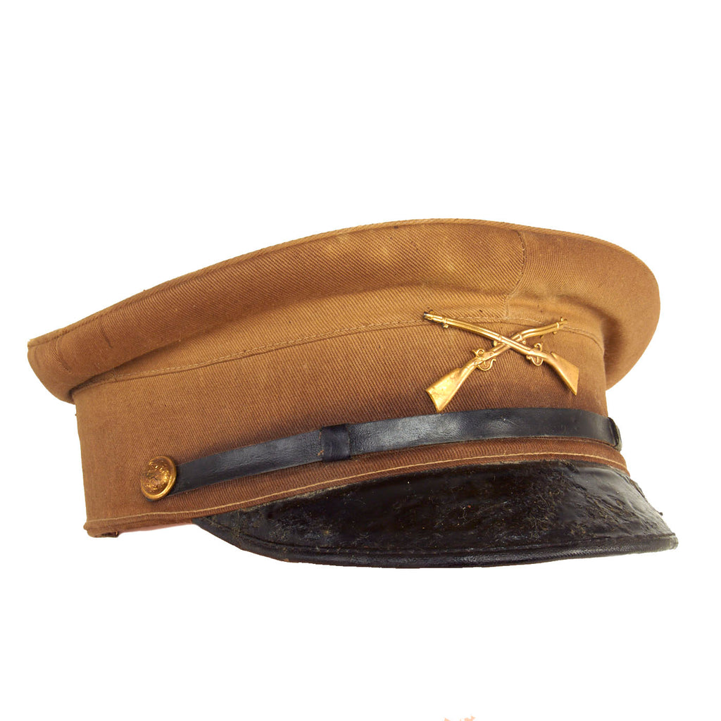 Original U.S. Moro Rebellion Era Infantry Regiment M1902 Khaki Visor Cap Original Items