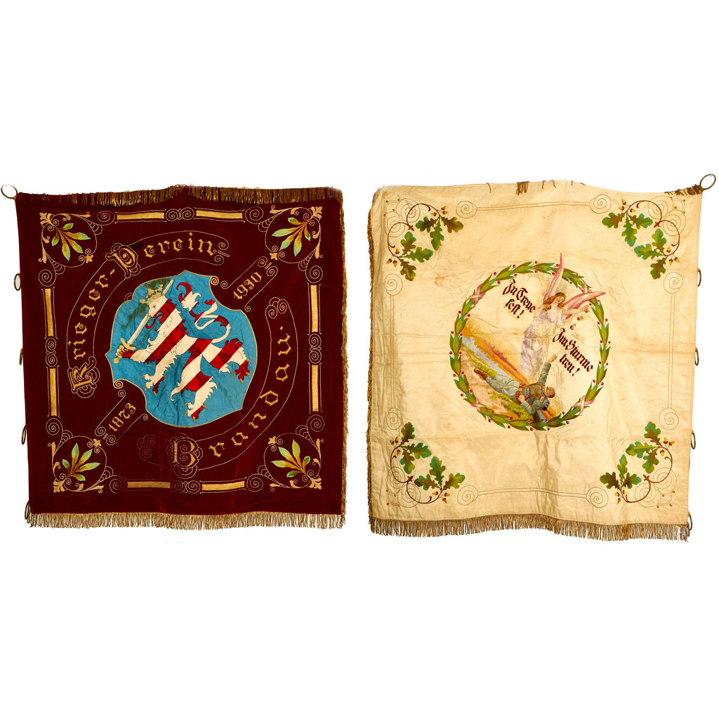 Original German Pre-WWII Weimar Republic Brandau, Hesse Kriegerverein Kriegerbund Veteran’s Banner - 45 ½” x 44” Original Items