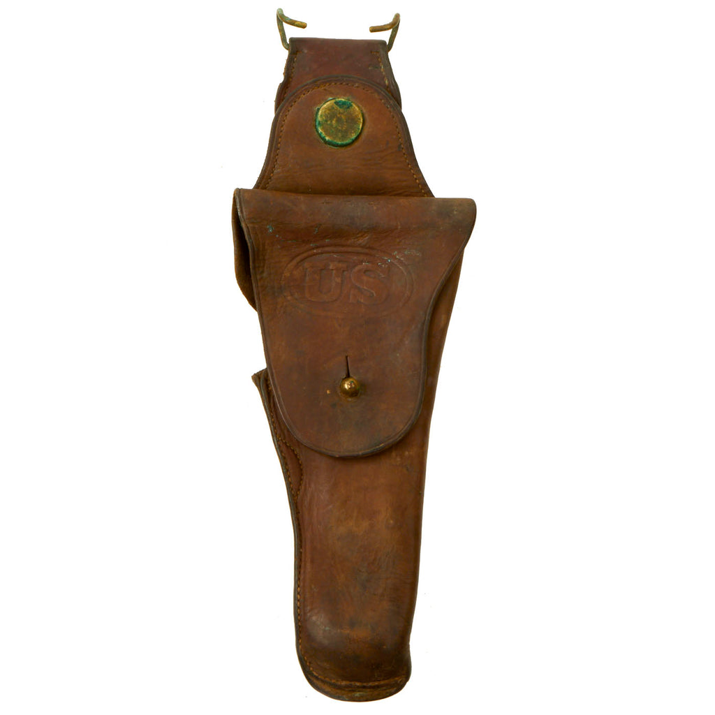 Original U.S. WWI M1912 Colt 1911 .45 Cavalry Swivel Leather Holster by R.I.A. - dated 1915 Original Items