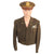 Original U.S. WWII Named US Army Air Corps Aircraft Observer Custom Tailored Class-A Ike Jacket With Peaked Visor - 1st Lieutenant Hauck Original Items