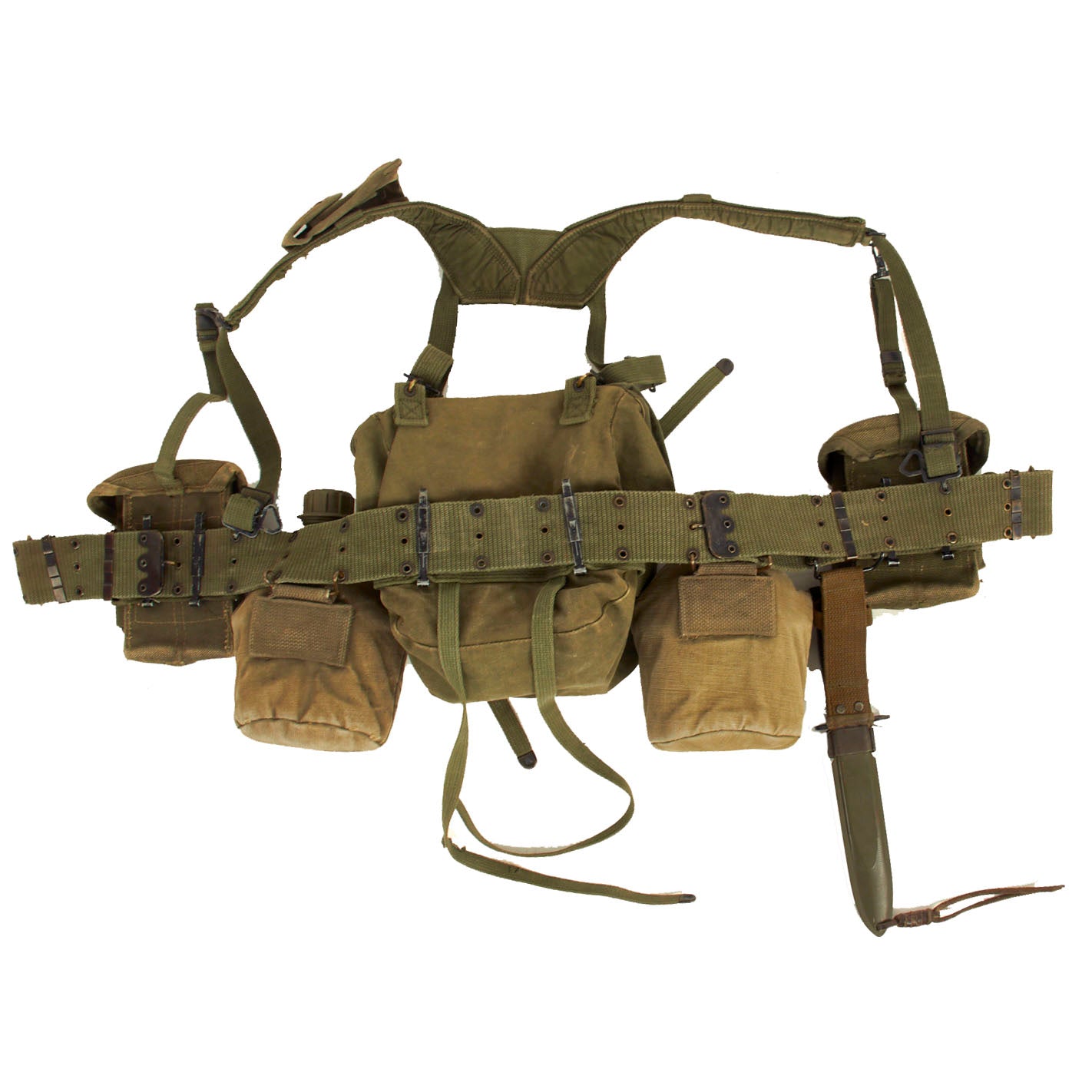 m1956 web gear Original U.S. Vietnam War / Cold War Era M-1956 Load-Carrying Equipmen – International Military Antiques