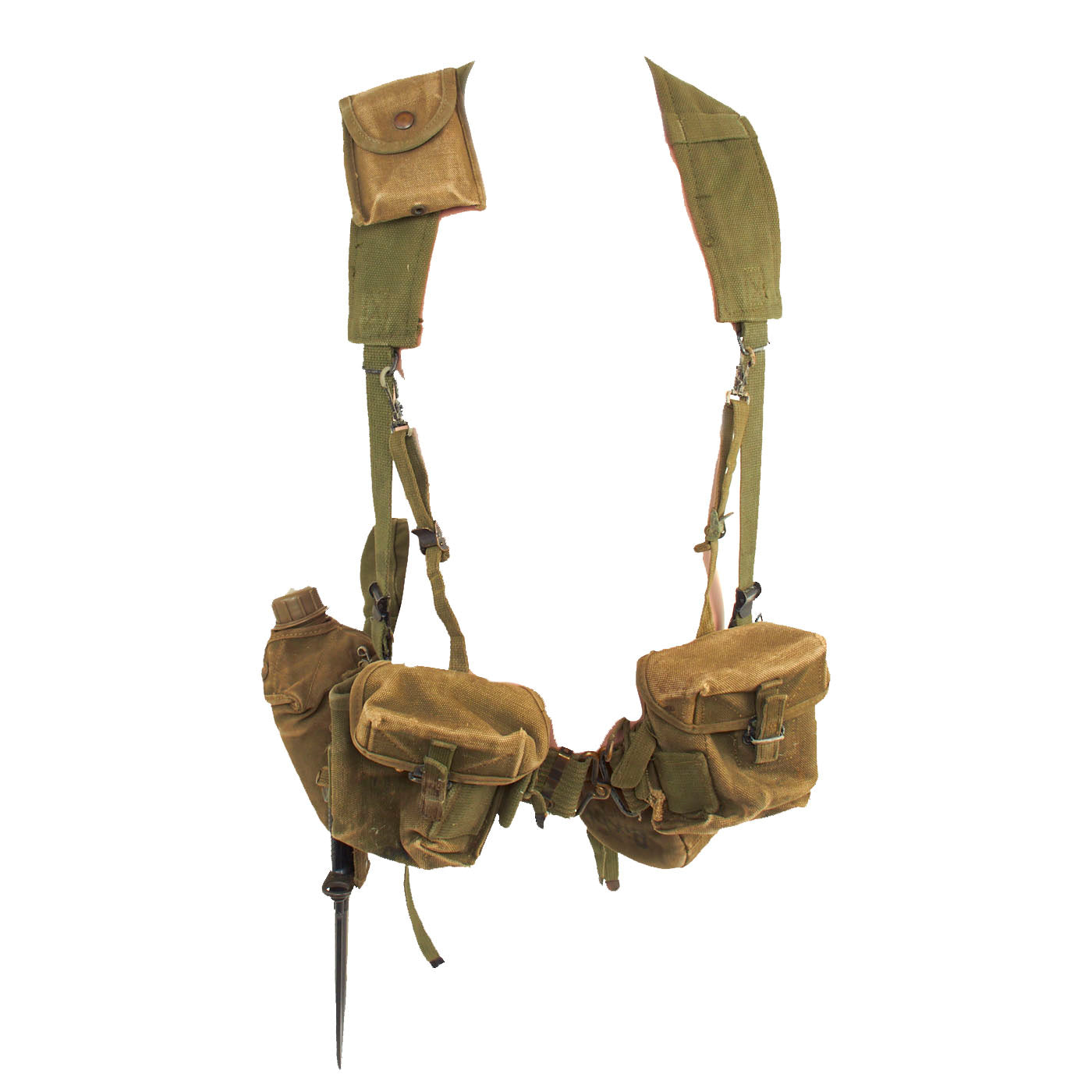 m1956 web gear Original U.S. Vietnam War Era M-1956 Load-Carrying Equipment Field Set – International Military Antiques