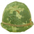 Original U.S. WWII to Vietnam M1 Helmet with USMC Camouflage Cover and 1953 Dated CAPAC Liner Original Items