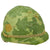 Original U.S. WWII to Vietnam M1 Helmet with USMC Camouflage Cover and 1953 Dated CAPAC Liner Original Items