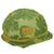 Original U.S. WWII to Vietnam M1 Helmet with USMC Camouflage Cover and 1953 Dated CAPAC Liner Original Items
